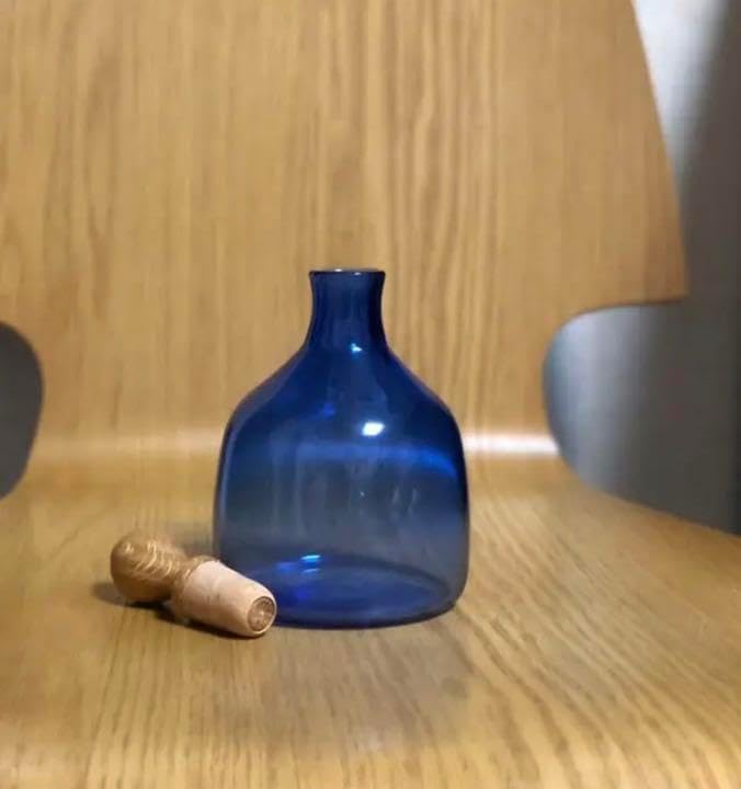 黒川登紀子 ガラスボトル 蓋 キャップ付き 作品